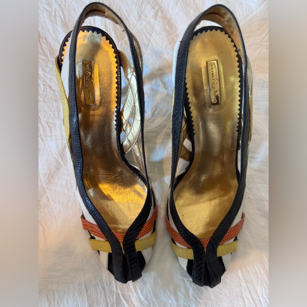 Report Signature Multicolor Strappy Heels